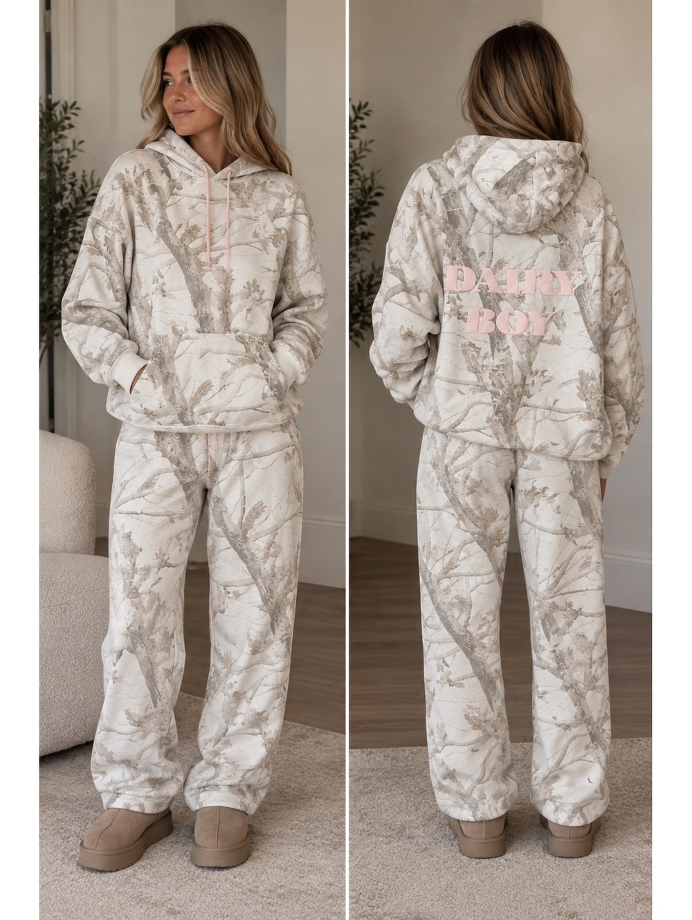 Dairy Boy Woodland Camo Hoodie & Sweatpants Set – Sold Out